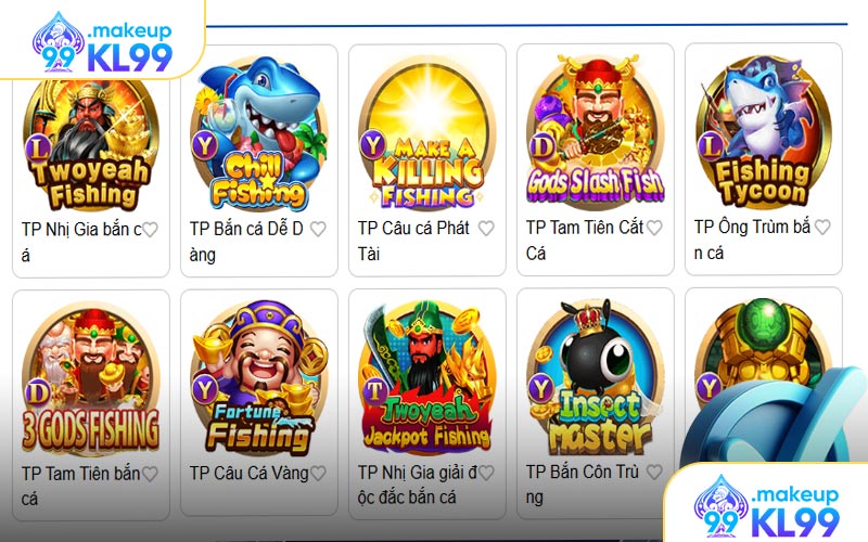 Những sản phẩm hay tại bắn cá KL99